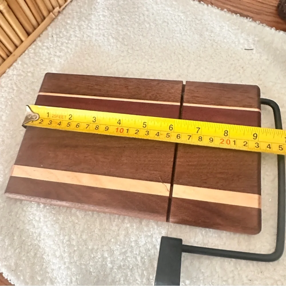 Handmade wood cheese slicing board